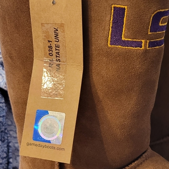 LSU GEAUX Tigers Roadies Women's size 9 Leather, Wool boots NEW - Picture 6 of 16